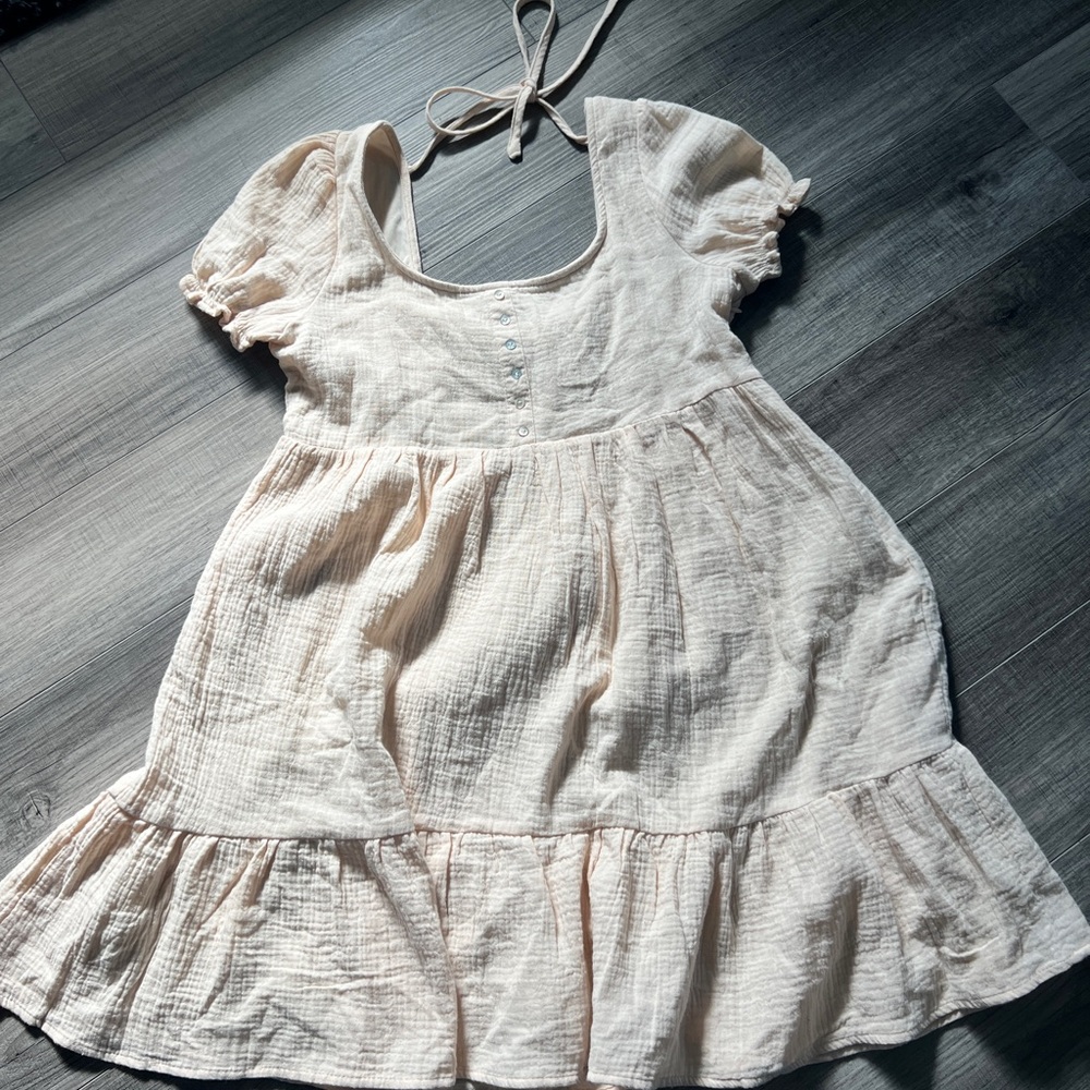 Elegant Cream Casual Dress for Women